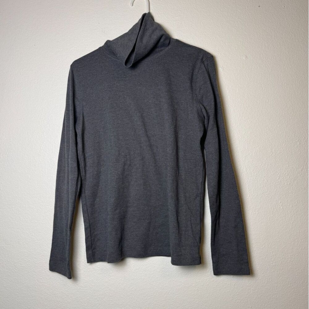 St. John's Bay Womens M‎ Charcoal Gray Turtleneck Long Sleeve Stretch Knit Top